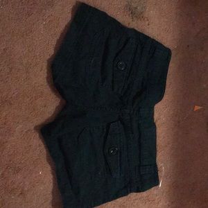 Black low rise shorts